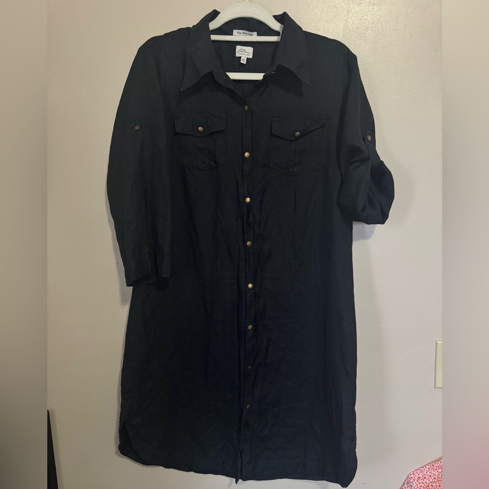 L.L. Bean Classic Black Shirt Dress